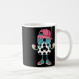 Soccer 8 Year Old Ice Cream Drip Youth 8th Birthda Coffee Mug