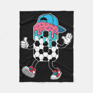 Soccer 8 Year Old Ice Cream Drip Youth 8th Birthda Fleece Blanket