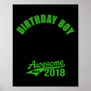 Soccer 8th Birthday Boy Kids Sports Footll Party G Poster