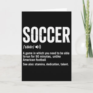 Soccer A Game In Which You Need To Be Able To Run Card