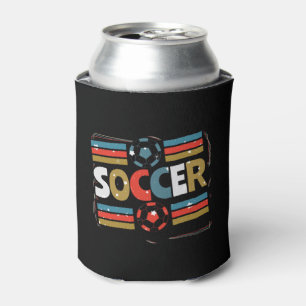 Soccer Abstract Word Art - Minimalist Can Cooler
