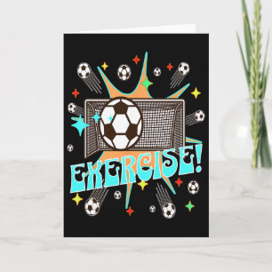 Soccer Action Net Blast Exercise Motivation Energy Card