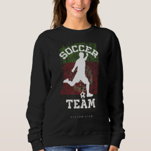 Soccer Afghanistan Flag Football Team Soccer Playe Sweatshirt