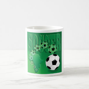Soccer Africa Bold Green Football Coffee Mug