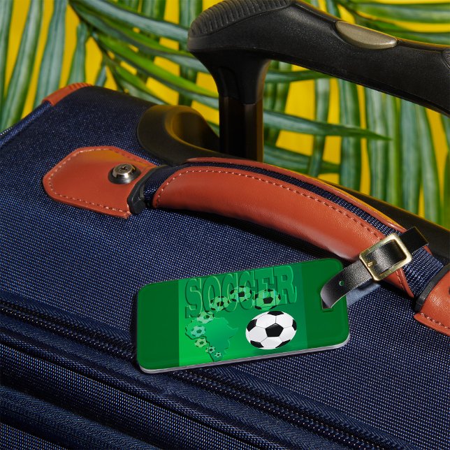 Soccer Africa Bold Green Football Luggage Tag (Creator Uploaded)