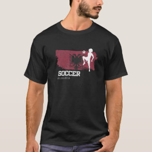 Soccer Albania Flag Football Womens Soccer Girls T-Shirt