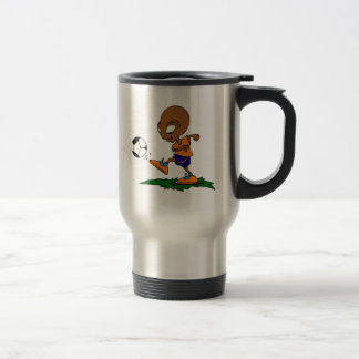 Soccer Alien Travel Mug