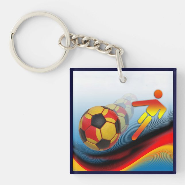 Soccer and Football Dynamics Key Ring (Front)