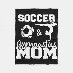 Soccer And Gymnastics Mum Funny Soccer Player Gymn Fleece Blanket