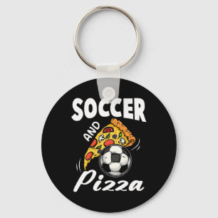 Soccer And Pizza Shirt Funny Pizza Lover Sports Gi Key Ring