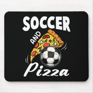 Soccer And Pizza Shirt Funny Pizza Lover Sports Gi Mouse Mat