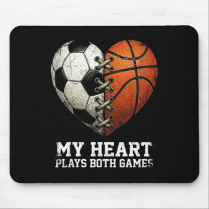 Soccer And Sketll Heart Dual Sport Mum Spirit Team Mouse Mat