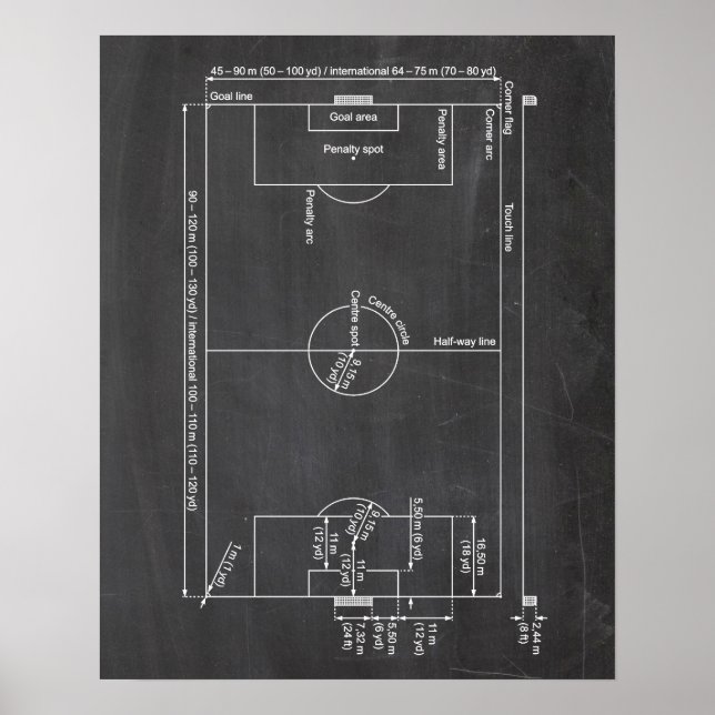 Soccer Art Patent Poster (Front)