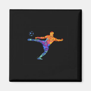 Soccer Athlete Sports Graphic Drawing Magnet