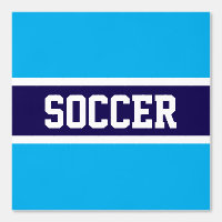 SOCCER Athletic Navy Azure Blue White Stripes