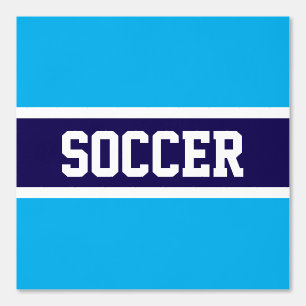 SOCCER Athletic Navy Azure Blue White Stripes Wallpaper