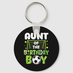Soccer Aunt Birthday Boy Party Soccer Family Match Key Ring