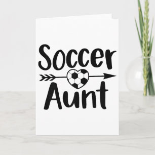 Soccer Aunt Heart Sport Lover Auntie Mother's Day Card