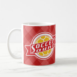 Soccer Aunt Red And Yellow Coffee Mug