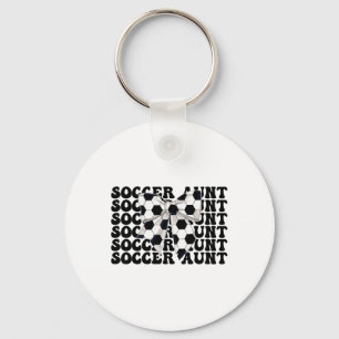 Soccer Aunt Soccer Auntie Coquette Bow Key Ring
