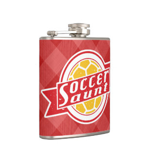 Soccer Aunt Stainless Steel Hip Flask