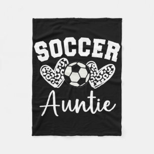 Soccer Auntie Matching Family Soccer Fleece Blanket
