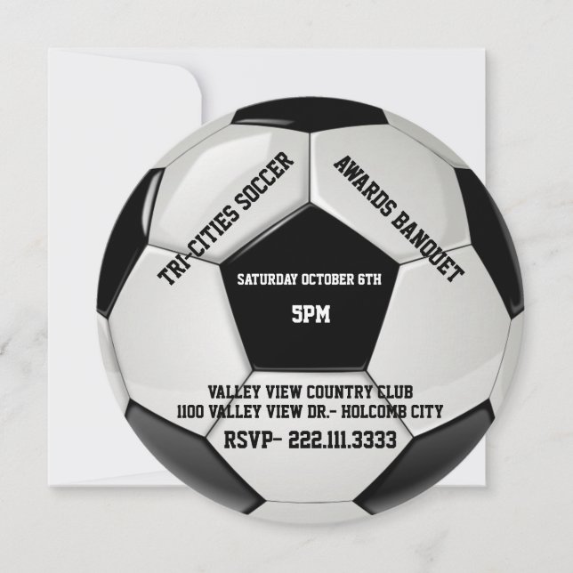Soccer Awards Banquet Invitation (Front)