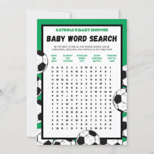 Soccer Baby Shower Game, Football - Editable Name, Invitation