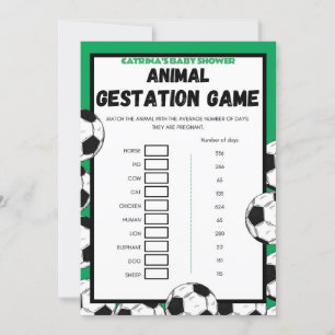 Soccer Baby Shower Game, Football - Editable Name, Invitation