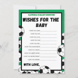 Soccer Baby Shower Game, Football - Editable Name, Invitation