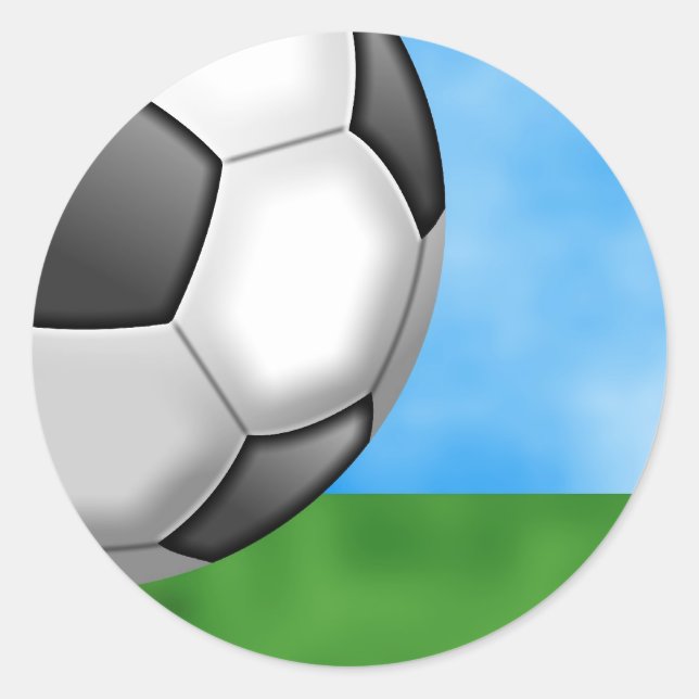 Soccer Background Classic Round Sticker (Front)