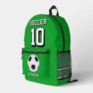soccer backpacks green personalised player gol