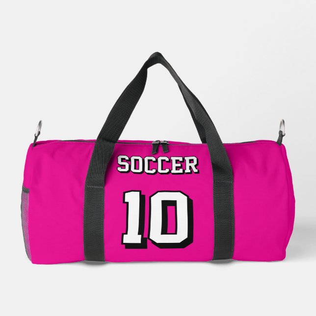 soccer backpacks pink personalised player gol (Back)