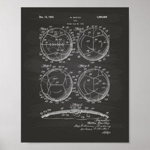Soccer Ball 1932 Patent Art Poster
