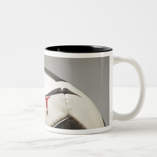 Soccer ball 3 Two-Tone coffee mug (Right)