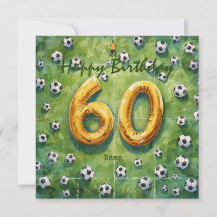 Soccer ball 60th Birthday Card