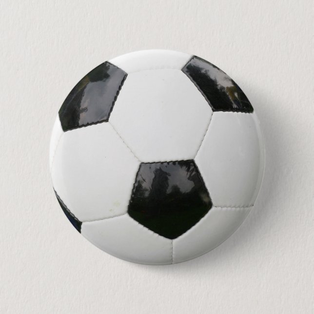 soccer ball 6 cm round badge (Front)