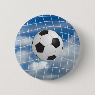 Soccer ball 6 cm round badge