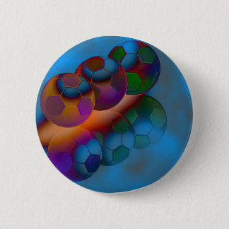 Soccer Ball 6 Cm Round Badge