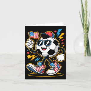 Soccer Ball American Flag Sungles Boys Gen Alpha 2 Card