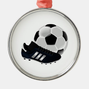Soccer Ball and Cleats Metal Tree Decoration