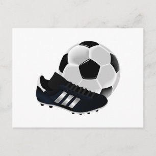 Soccer Ball and Cleats Postcard