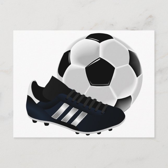 Soccer Ball and Shoe Postcard (Front)