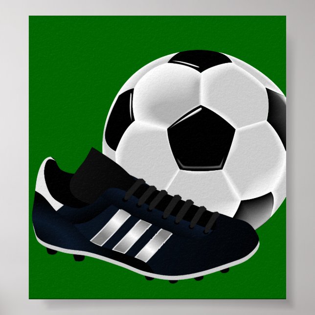 Soccer Ball and Shoe Poster (Front)
