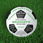 Soccer Ball Any Age Birthday Invitation<br><div class="desc">Celebrate in style with these trendy birthday invitations. The design is easy to personalise with your special event wording and your guests will be thrilled when they receive these fabulous invites.</div>