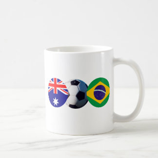 Soccer Ball Australia & Brazil Flag The MUSEUM Coffee Mug