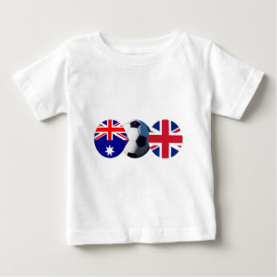 Soccer Ball Australia & UK Flag The MUSEUM Zazzle Baby T-Shirt