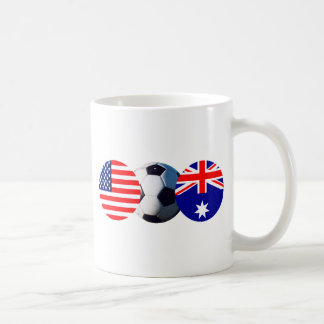 Soccer Ball Australia & USA Flag The MUSEUM Zazzle Coffee Mug