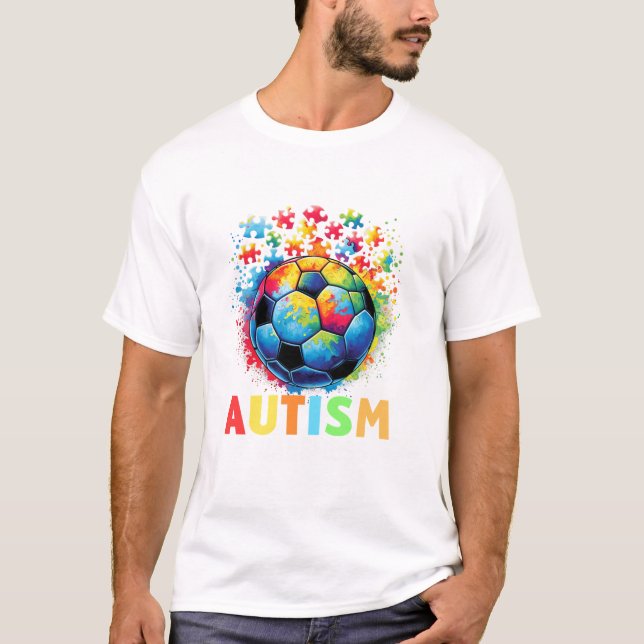 Soccer Ball Autism T-Shirt (Front)