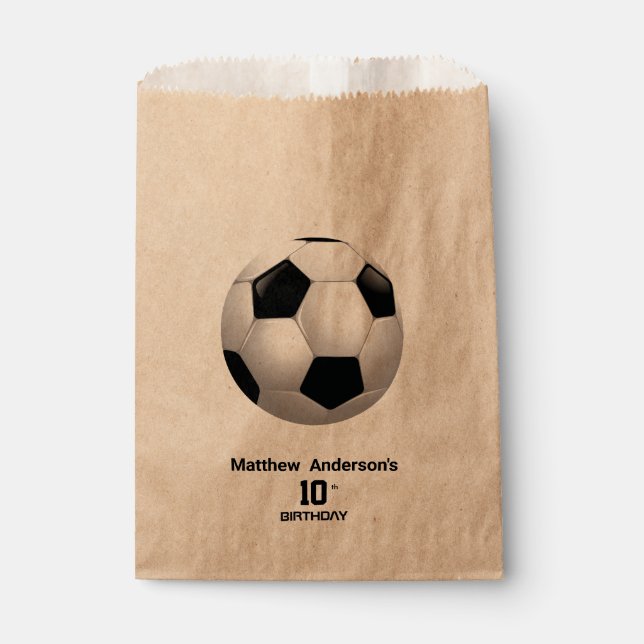 Soccer Ball Birthday Fab Loot Favour Bags (Front)